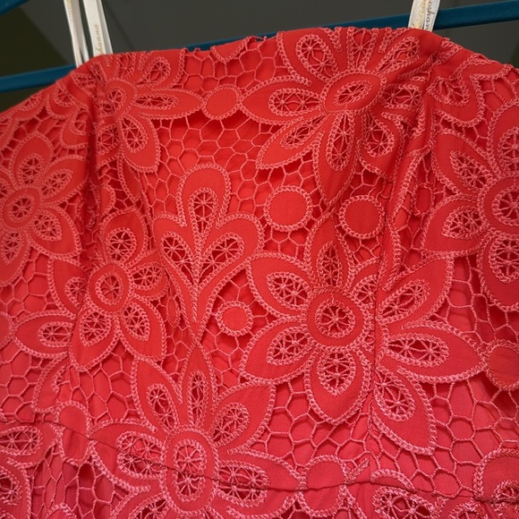 Shoshanna Midnight Strapless Coral Lace Dress size 12 brand new with tags. Saks - Picture 3 of 10